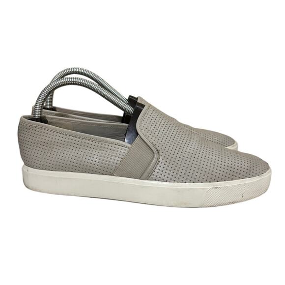 Vince Blair Perforated Leather Slip-On Sneakers Gray Women’s Size 8 (EU 38) - Picture 1 of 9